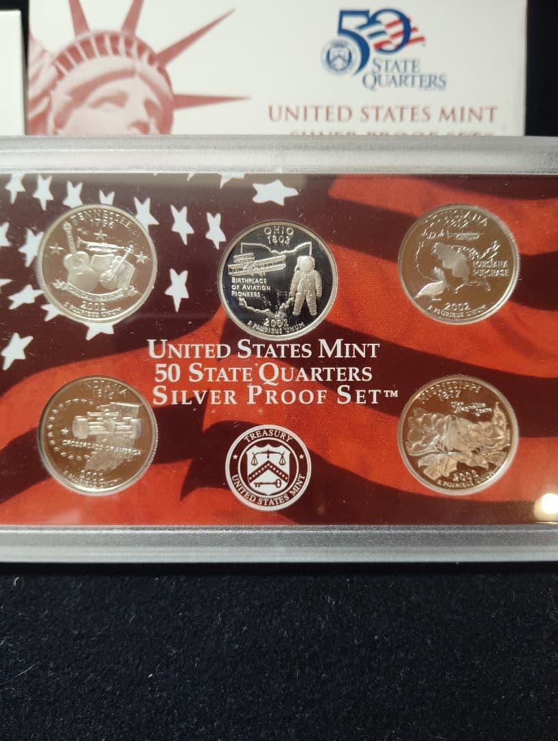 2002年 アメリカ 50州記念銀貨 シルバープルーフセット