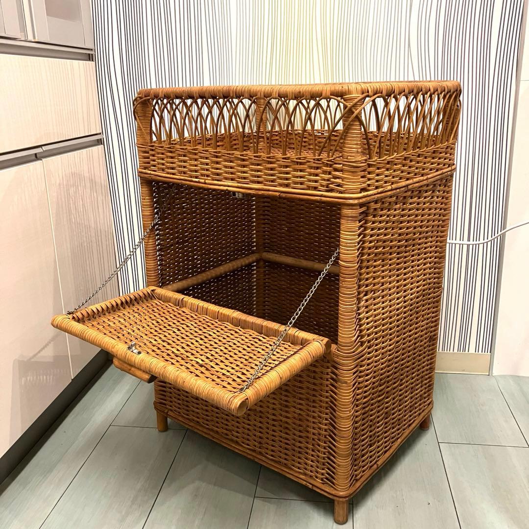 ゲリラセール　ラタンチェスト ランドリーラック ランドリーバスケット