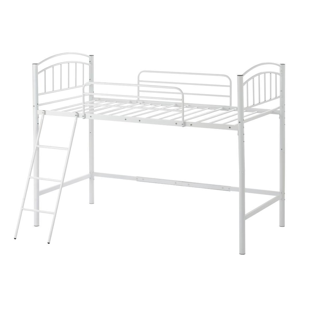 ロフトベッド パイプベッド シングル ベッド 収納付き 二段ベッド 階段付き耐震