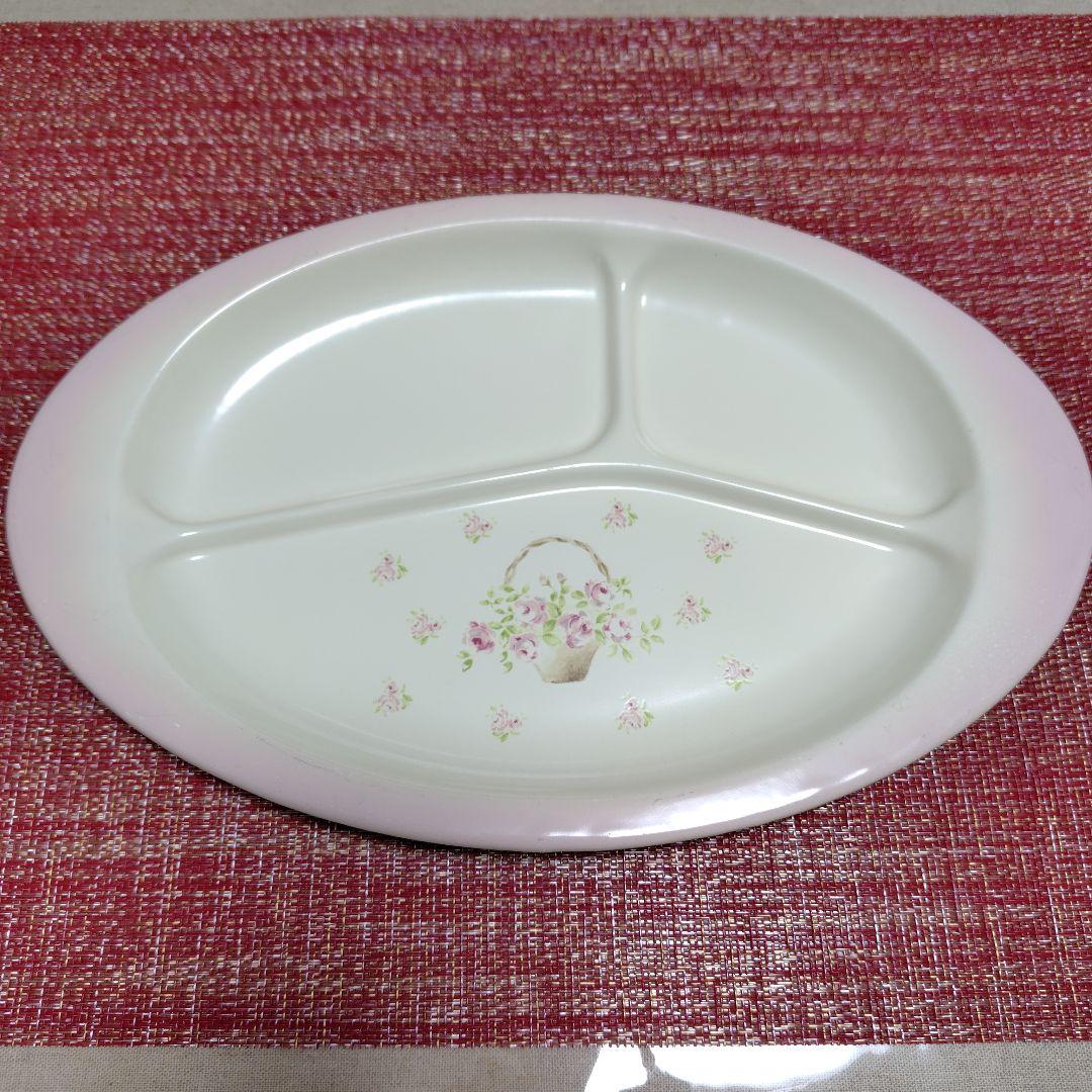 イマン　ホーローランチプレート　ローズバスケット　オーバル皿　貴重です