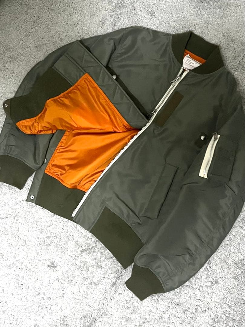 sacai ボンバージャケット ma1 25aw ほぼ未使用　値下有