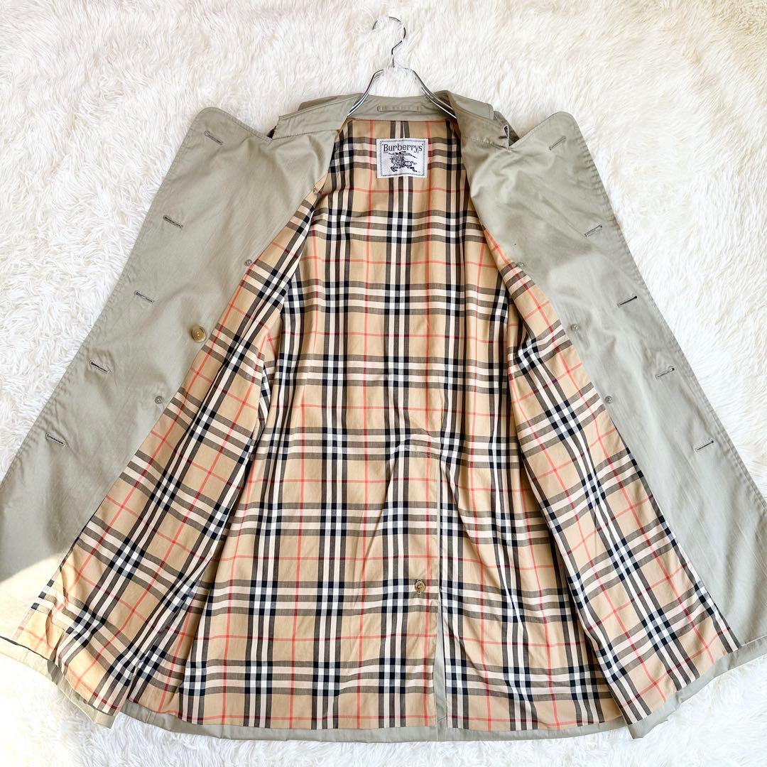 バーバリーズ 白タグ トレンチコート ワッシャー加工 ノバチェック 9AR M