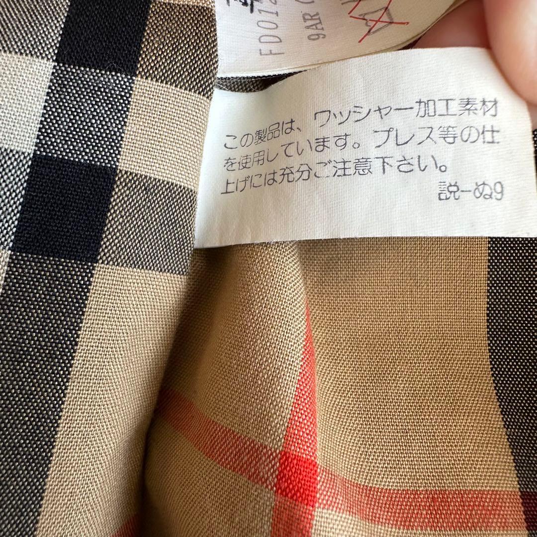 バーバリーズ 白タグ トレンチコート ワッシャー加工 ノバチェック 9AR M