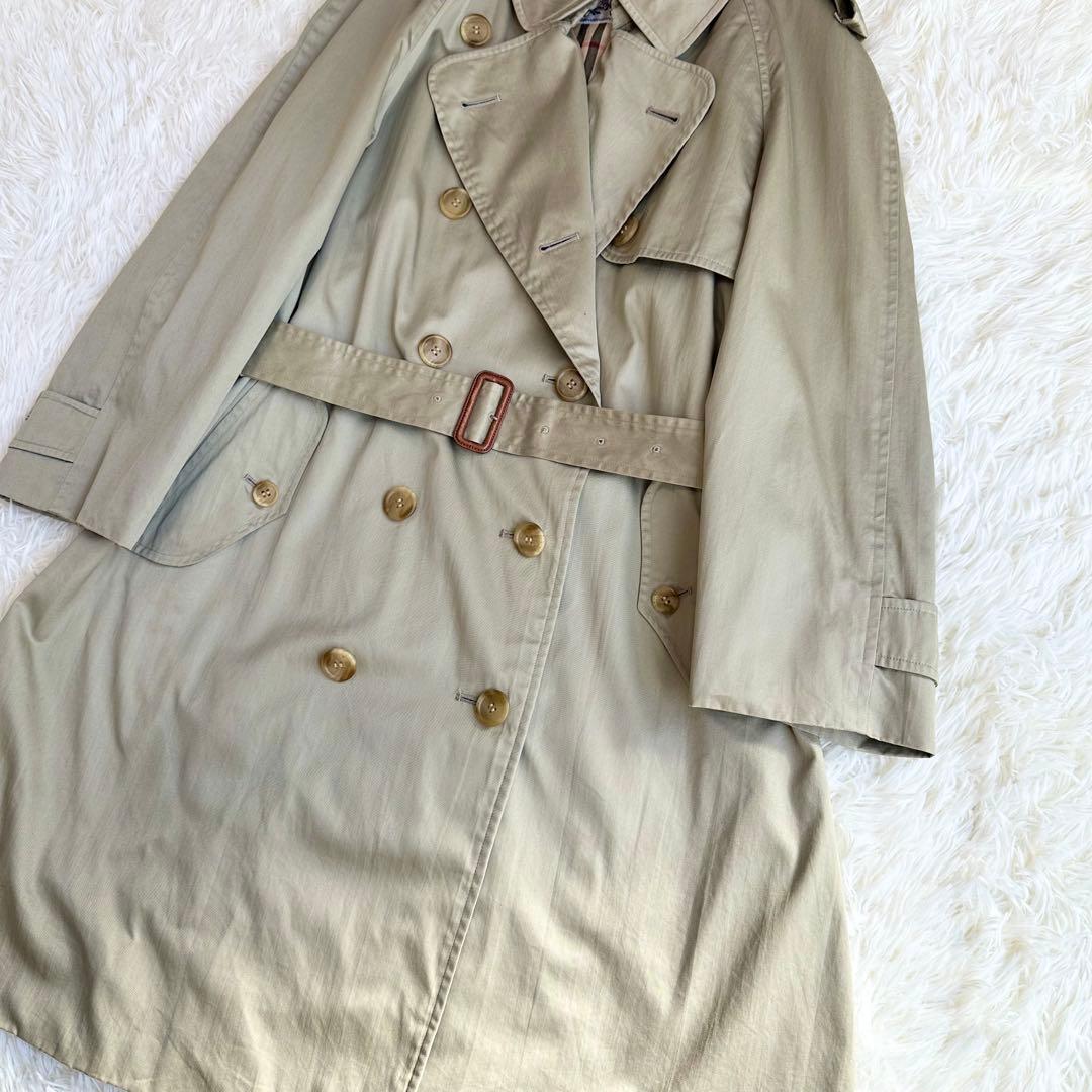 バーバリーズ 白タグ トレンチコート ワッシャー加工 ノバチェック 9AR M