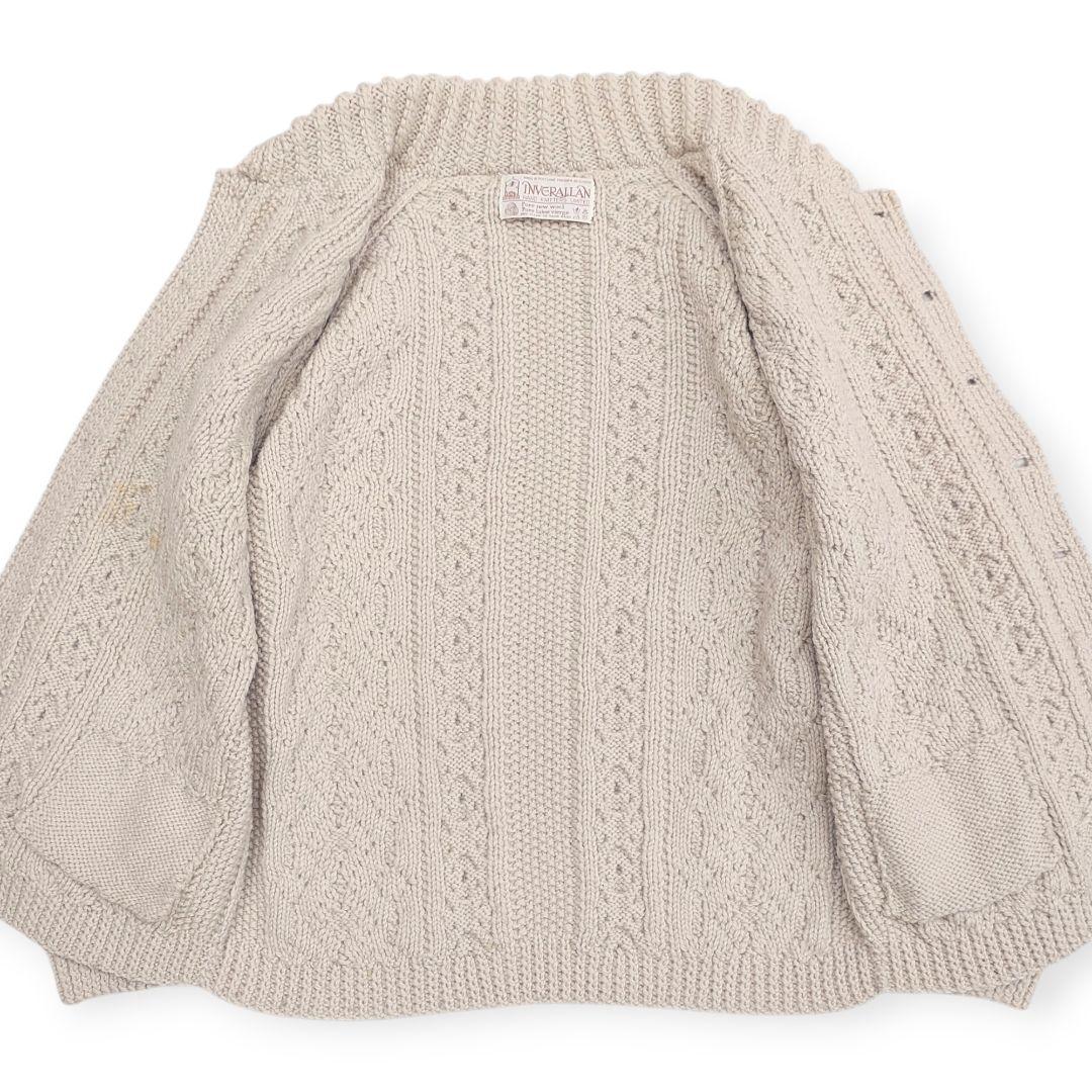 【茶タグ】INVERALLAN インバーアラン 3A 襟付き カーディガン