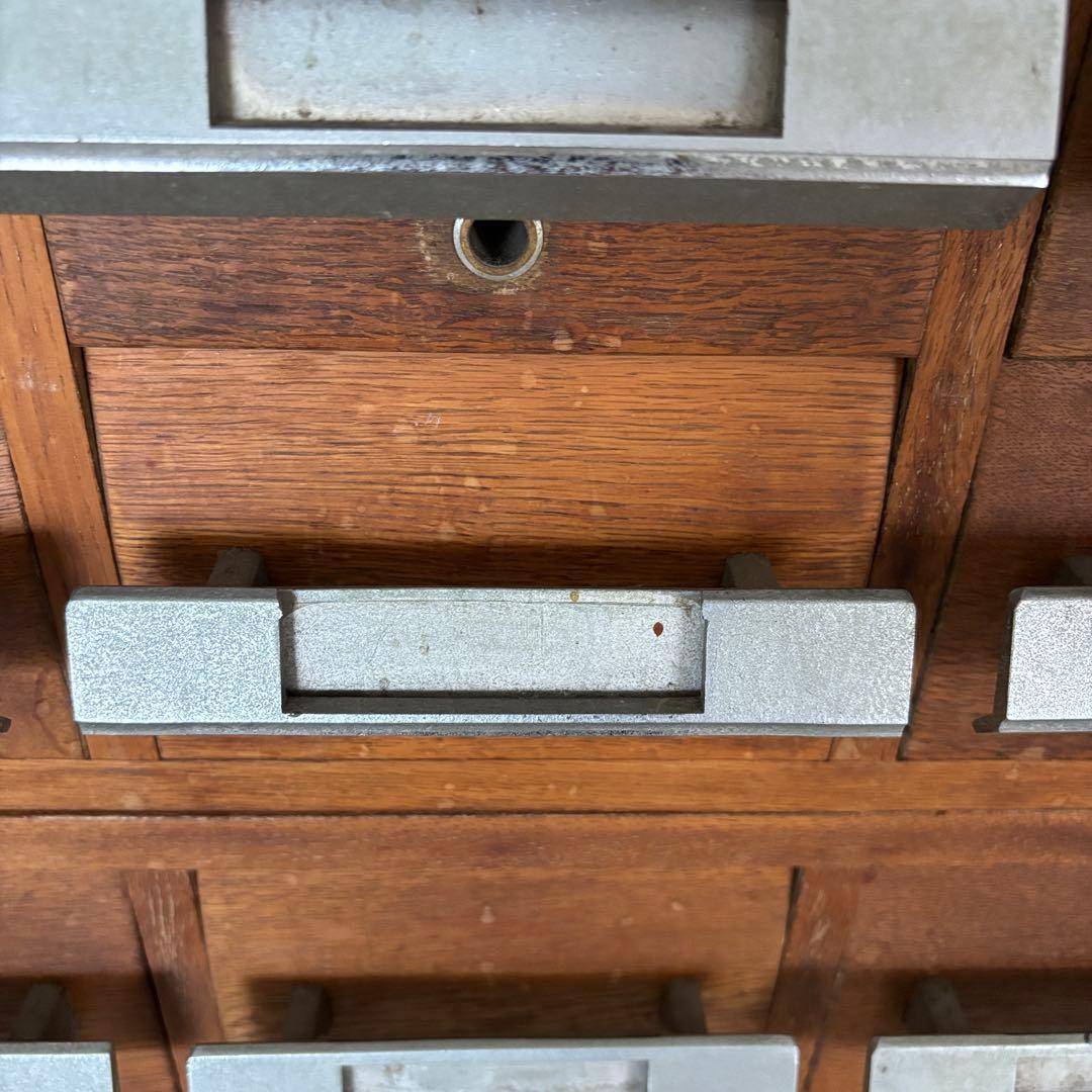 しげ様 図書館 キャビネット カード入 レトロ 店舗 アンティーク 什器 家具