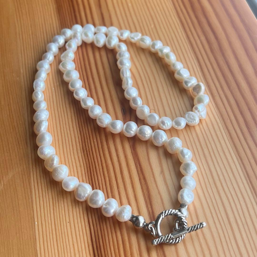 美品 COOTIE パールネックレス 50cm ホワイト