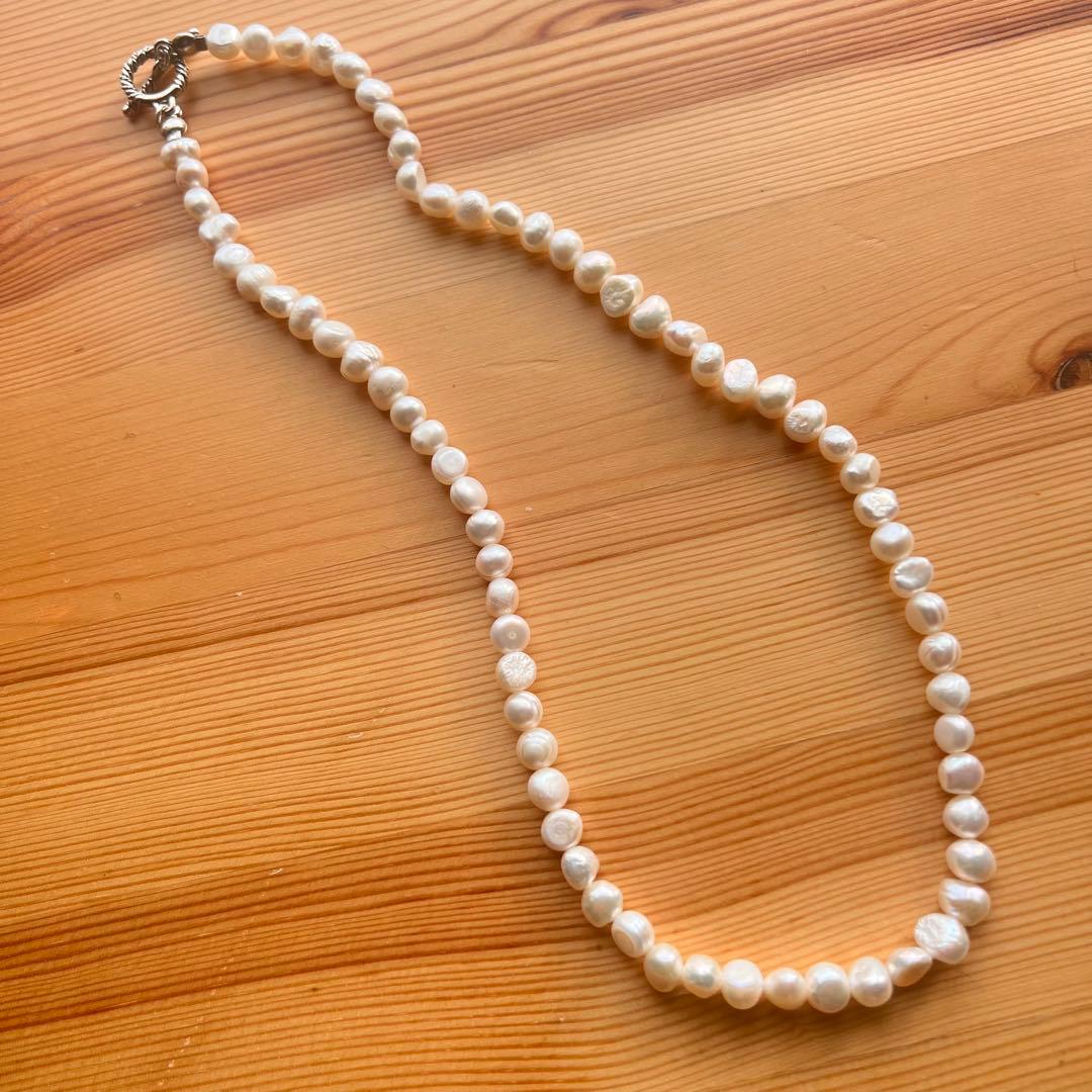 美品 COOTIE パールネックレス 50cm ホワイト