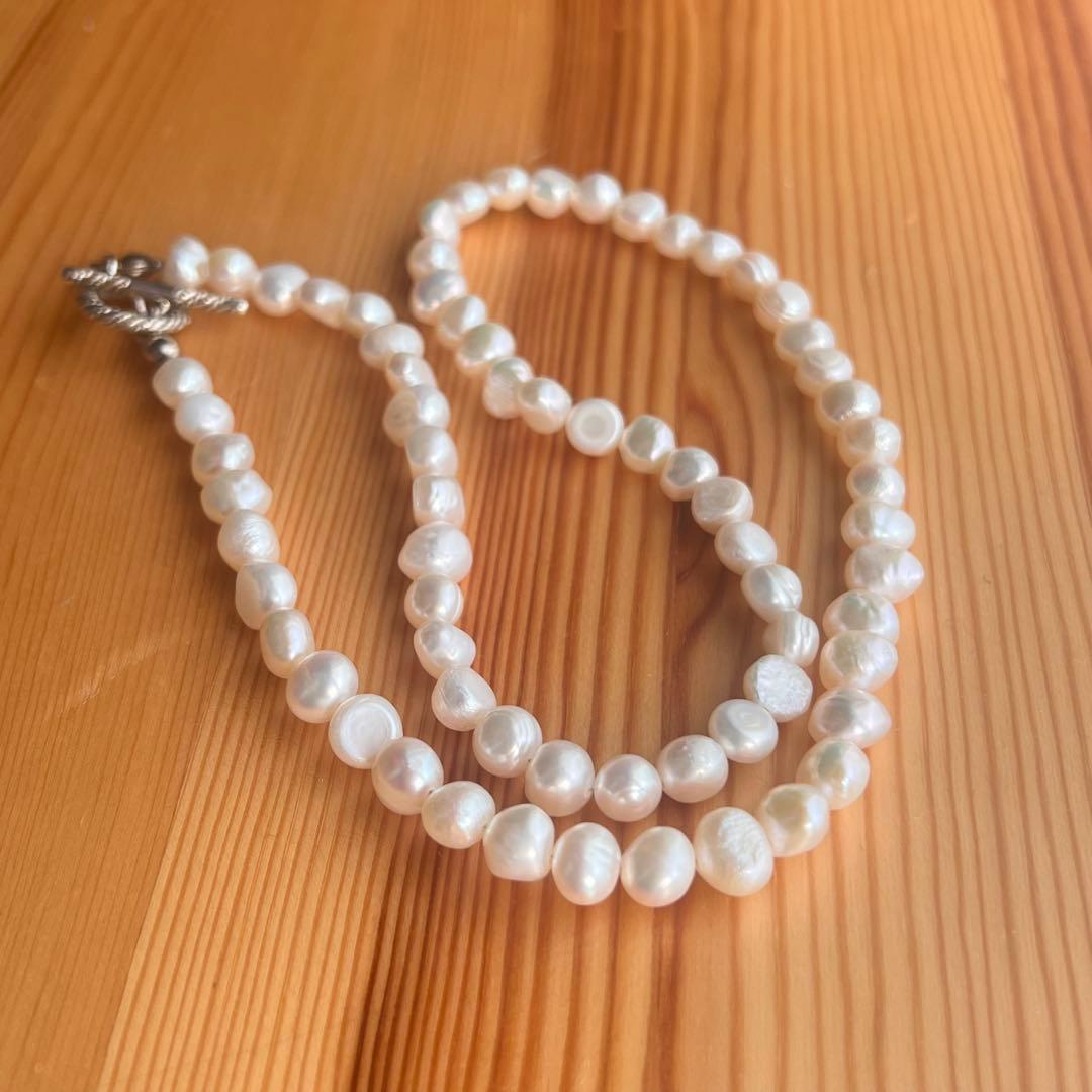 美品 COOTIE パールネックレス 50cm ホワイト