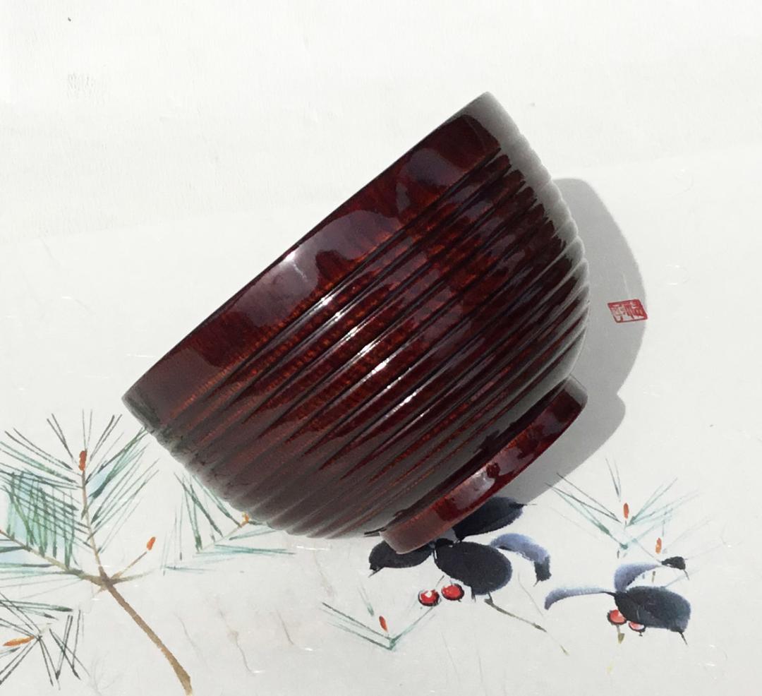 お椀 汁椀 大 木製 本漆塗 千筋 木地呂 どんぶり椀 丼 5個