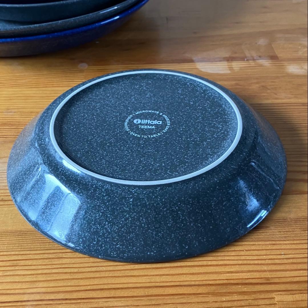 イッタラ ティーマ ドッテドグレー　ドッテドブループレート　セット