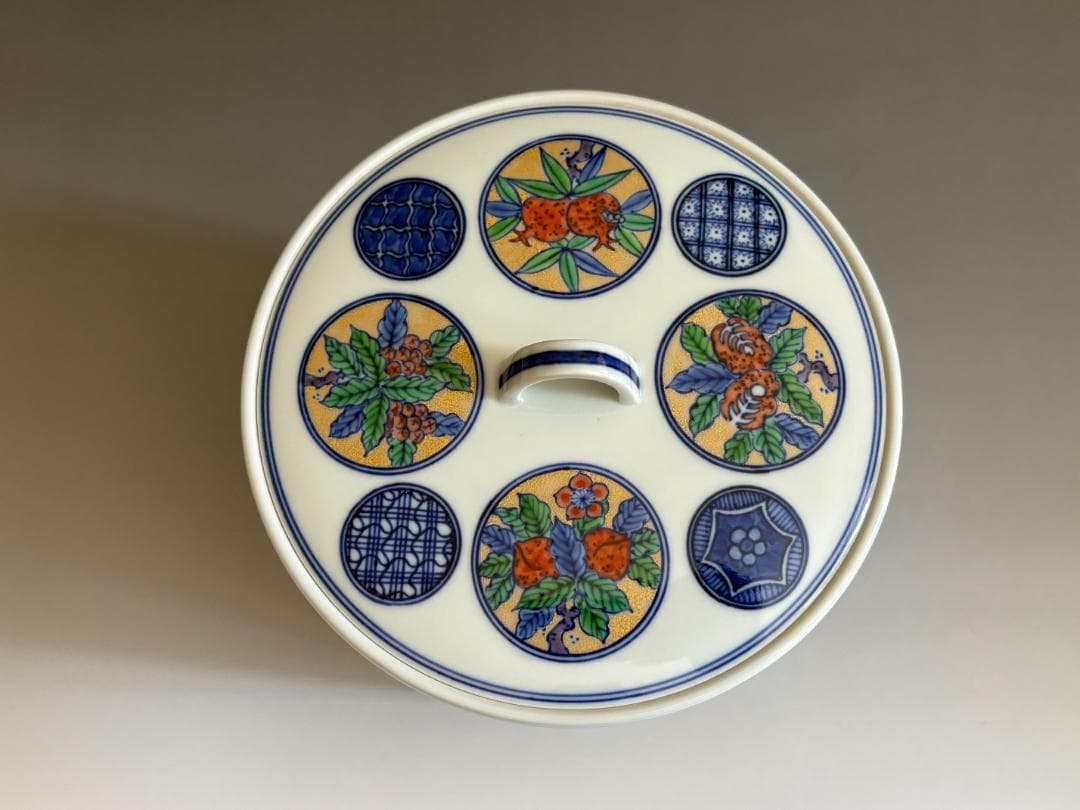 小峠丹山　色絵祥瑞寸胴　水指　茶道具