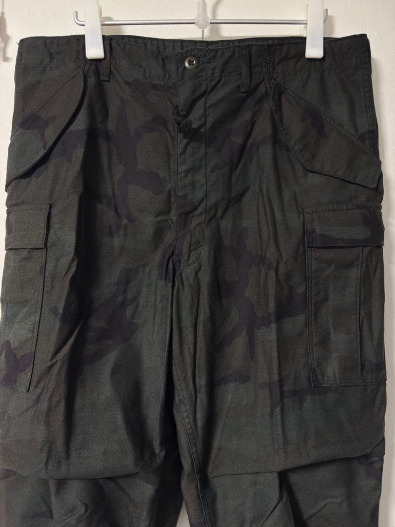WAIPER M-65 実物 新品 カーゴパンツ 迷彩 BLACK後染め