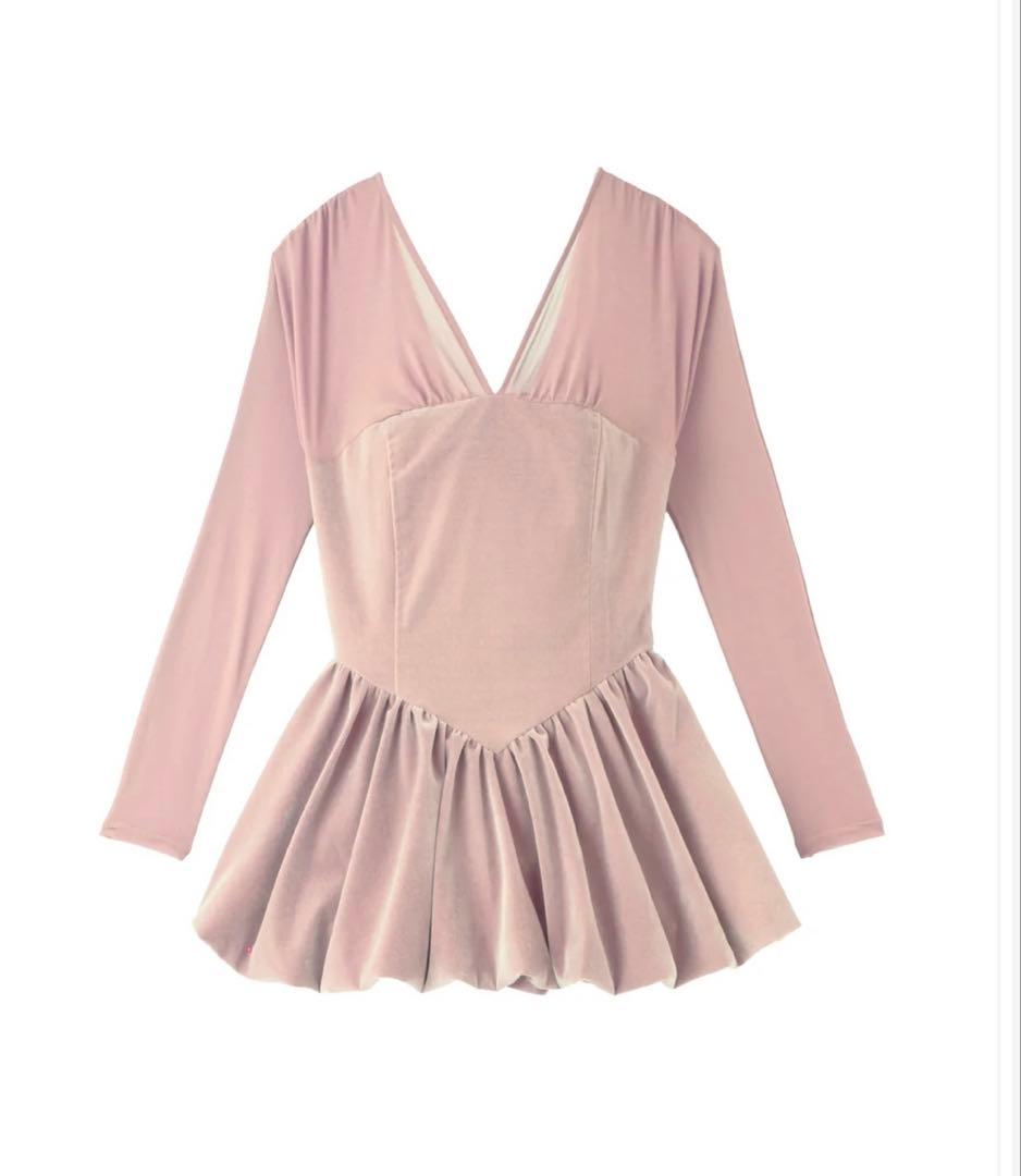 poláura ポローラ ベロアビスチェバルーントップス