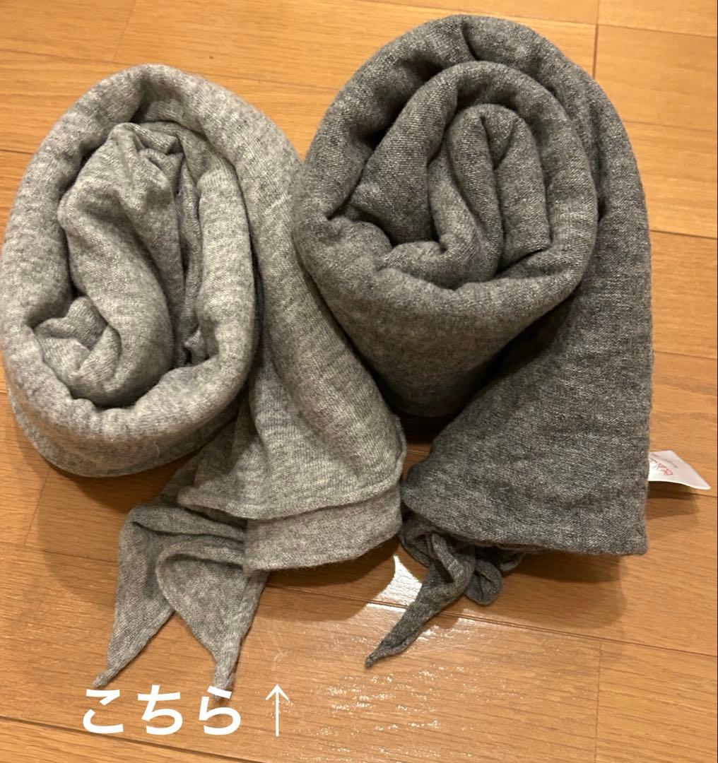 n100 エヌワンハンドレッド カシミア　ストール 薄いグレー