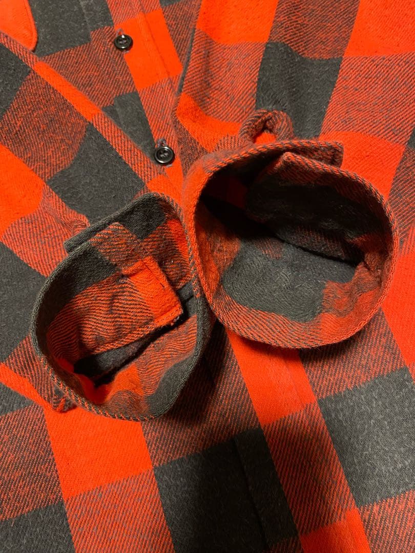 ★雰囲気抜群‼️神サイズ★80s USA製 FIVEBROTHER ヘビネル 赤黒