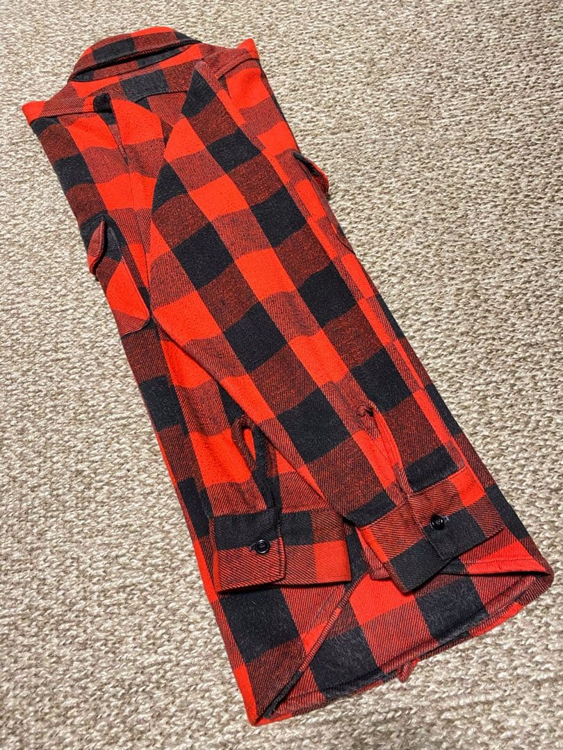 ★雰囲気抜群‼️神サイズ★80s USA製 FIVEBROTHER ヘビネル 赤黒