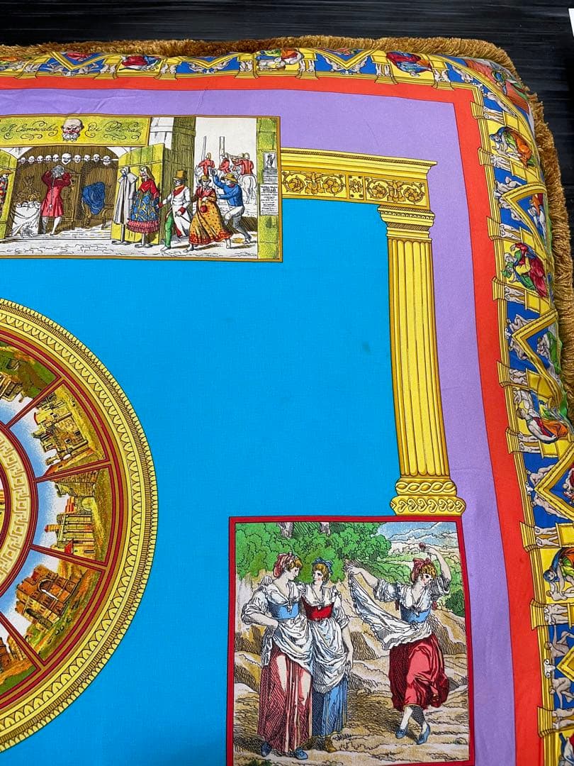 レア貴重‼︎ 価値ある ヴェルサーチ 超特大フリンジ付　 古代ローマ調