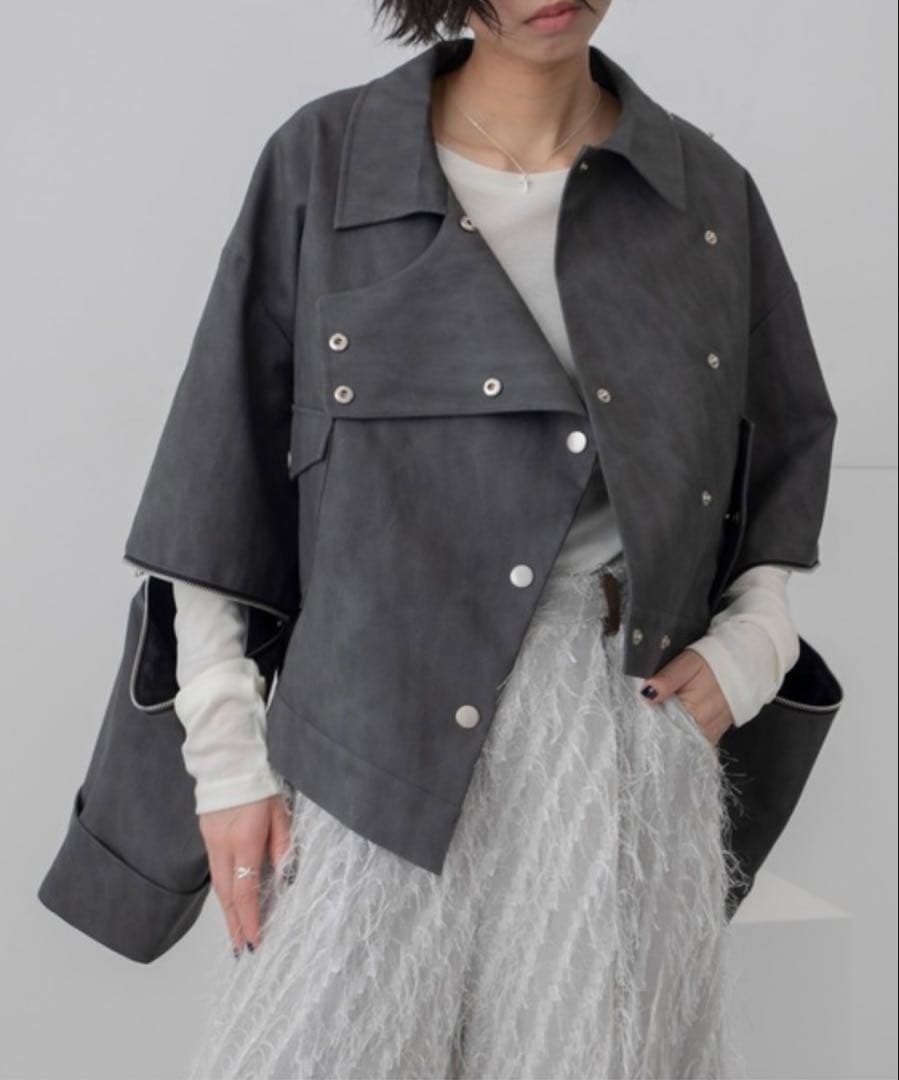 【新品・タグ付き】VACANCY ヴィガンレザー2wayライダースジャケット