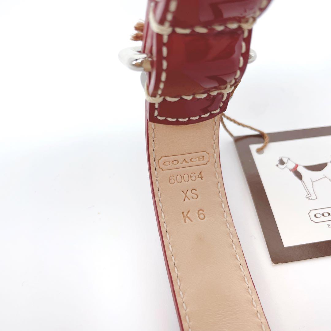 Ayu★mi 様:::COACH 犬用首輪 XS 未使用タグ付 レッド パテント