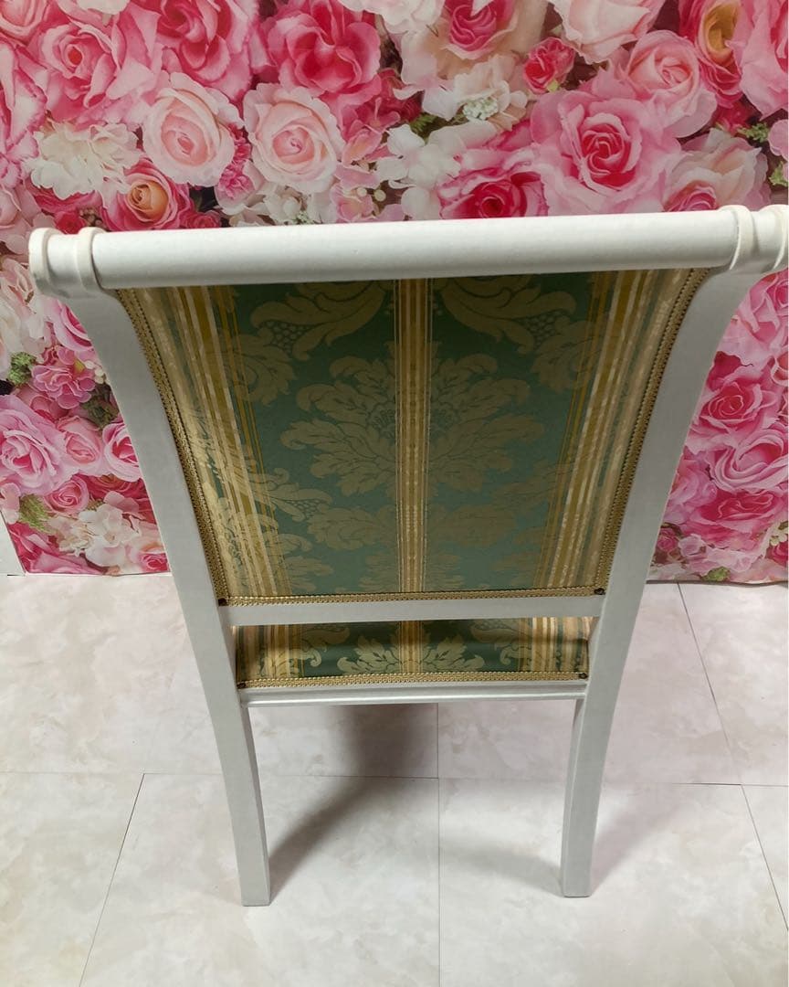 IDC大塚家具 デカペ仕上げ Bianco椅子 緑 アームチェア 一人用