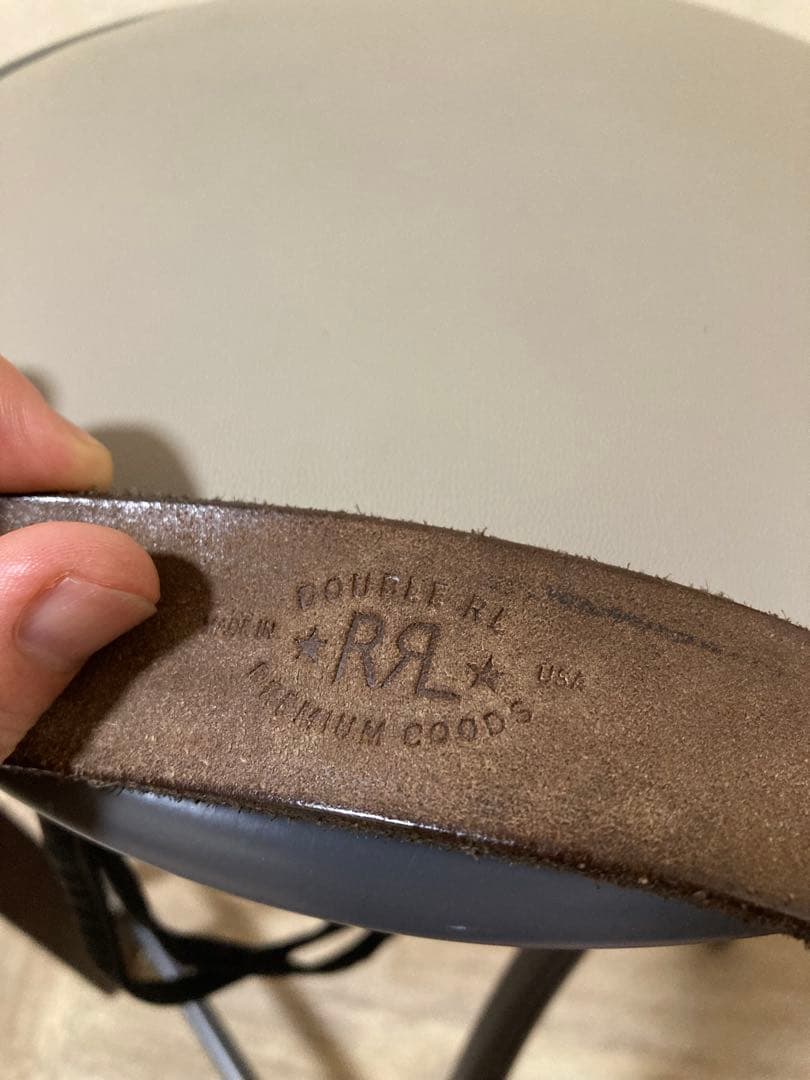 RRL ダブルアールエル レザーベルト USA製 サイズ30 ブラウン