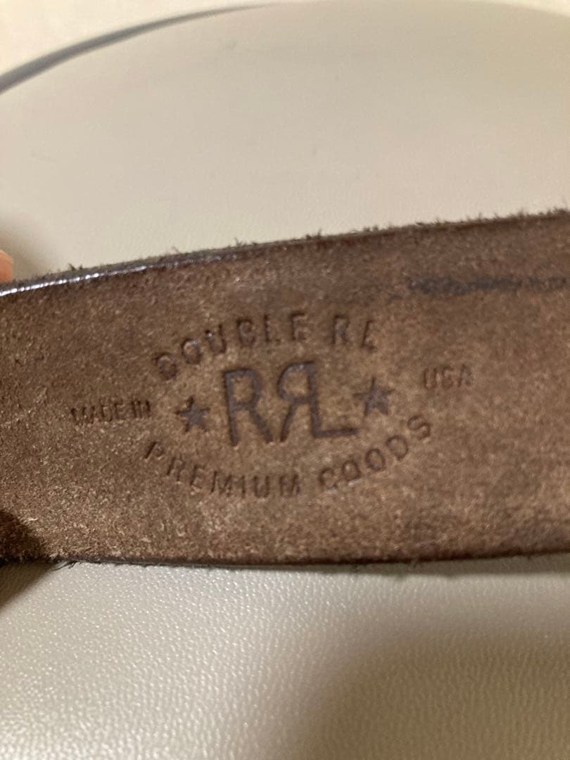 RRL ダブルアールエル レザーベルト USA製 サイズ30 ブラウン