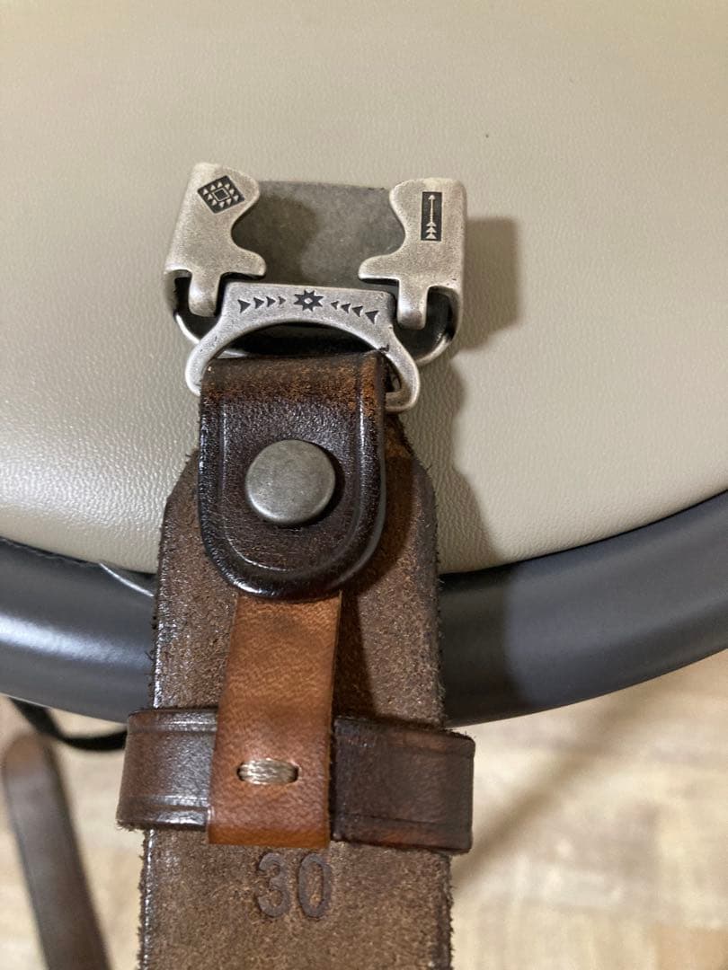 RRL ダブルアールエル レザーベルト USA製 サイズ30 ブラウン