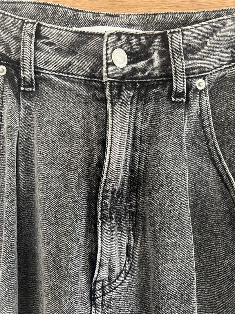 dignite collier タックワイドデニム　グレー38