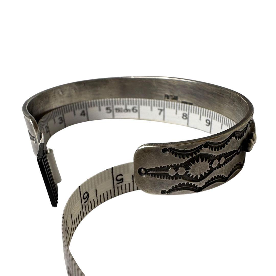 FRITSON TOLEDO作　ナバホ族 ターコイズ スタンプワーク　バングル