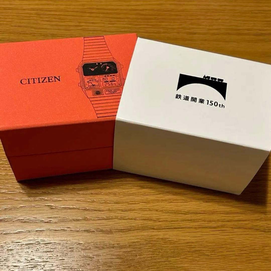 シチズン アナデジテンプ 鉄道開業150周年記念 中央線201系モデル