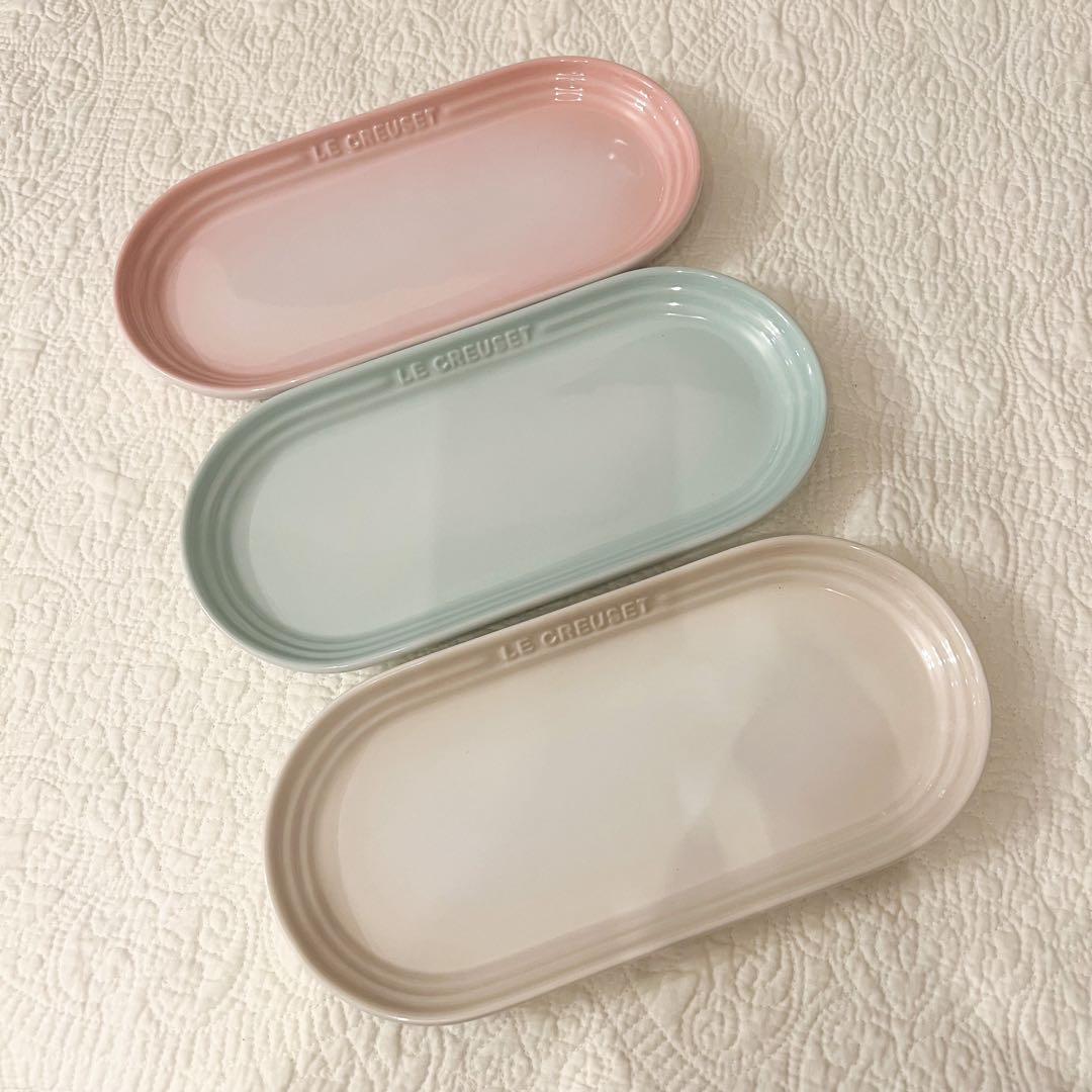 ①ル・クルーゼ 3枚セット 皿 ネオ・オブロング・プレート 25 cm