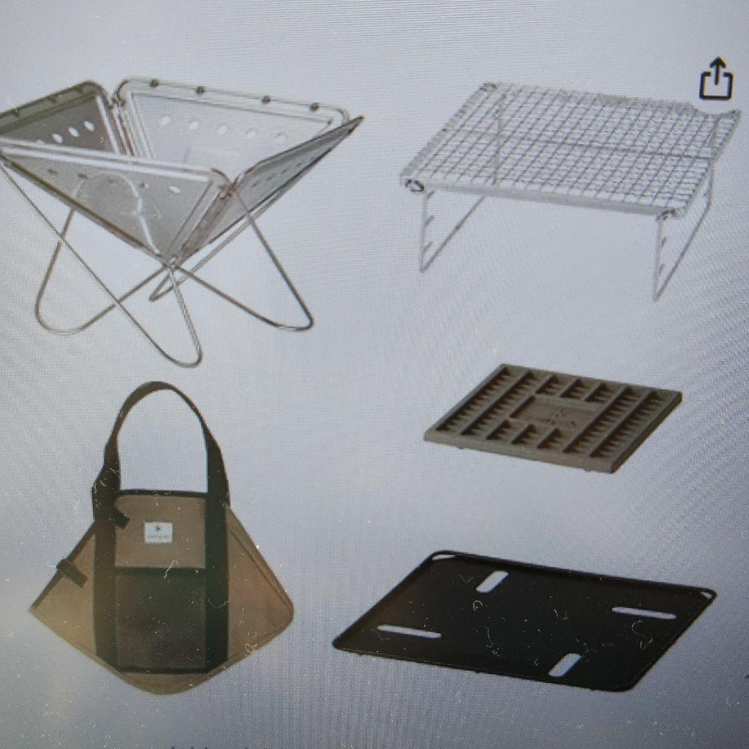  peak 焚き火台Sとトートバッグセット(2回使用)