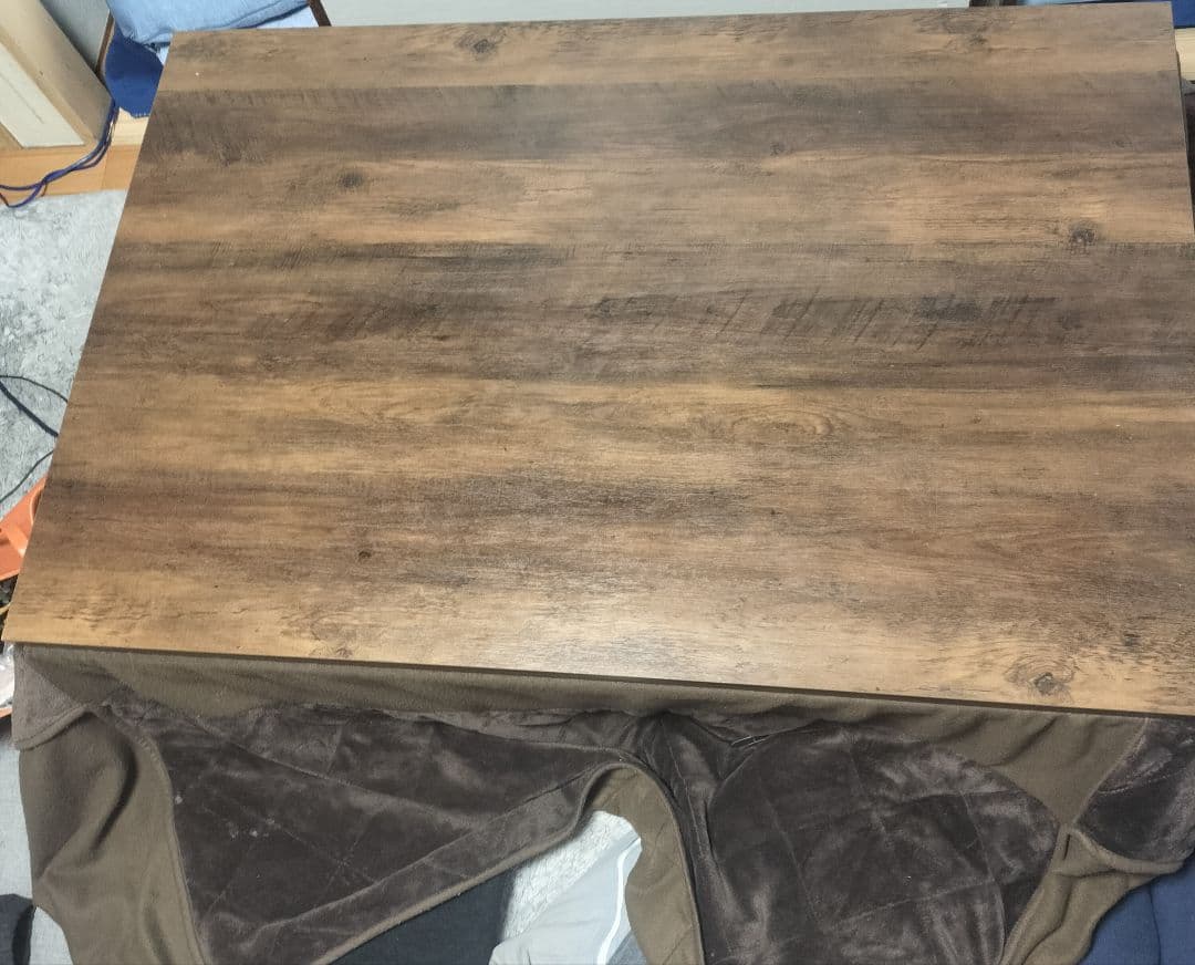 ブラウン 木製 こたつテーブル 大きめ