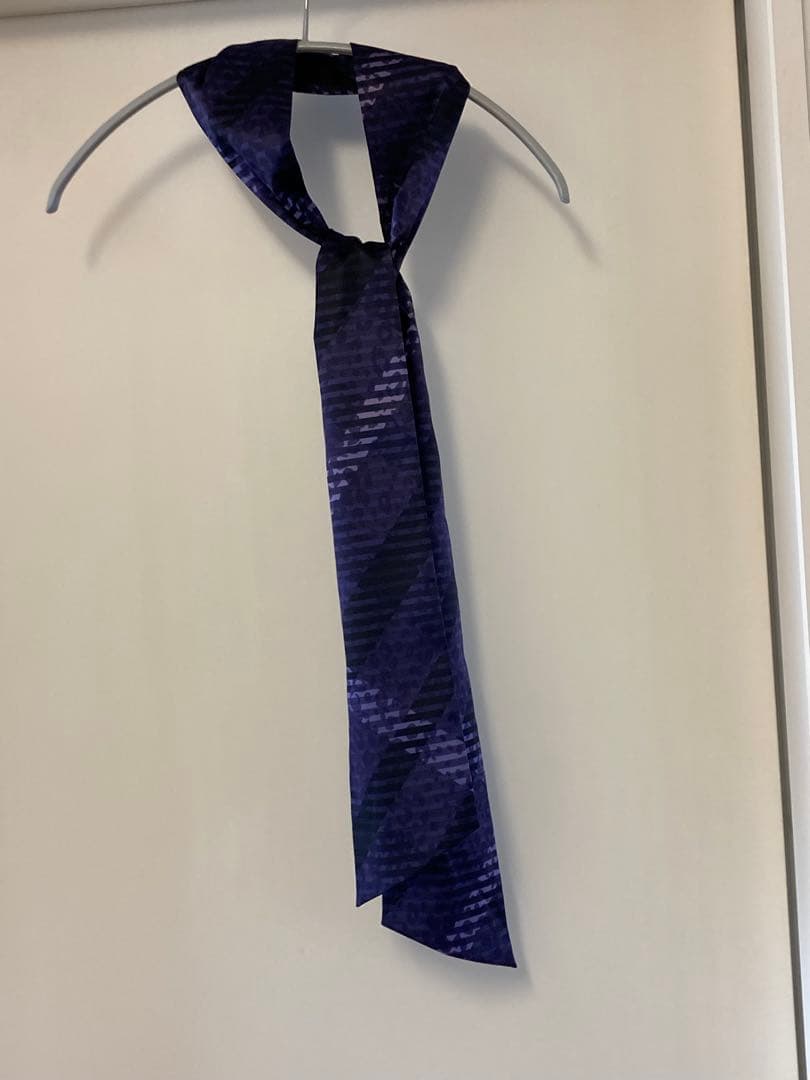 DAKS ダックス　ワンピース　ミディ丈　長袖　紫　ドレス　ボウタイ