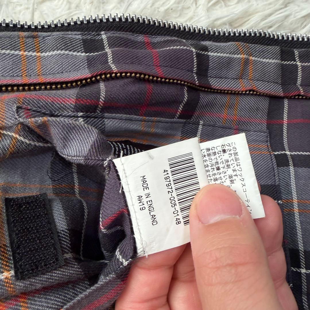 近年美品　バブアー　スリムビデイル　ワックスジャケット　ブラック　袖リブ　36