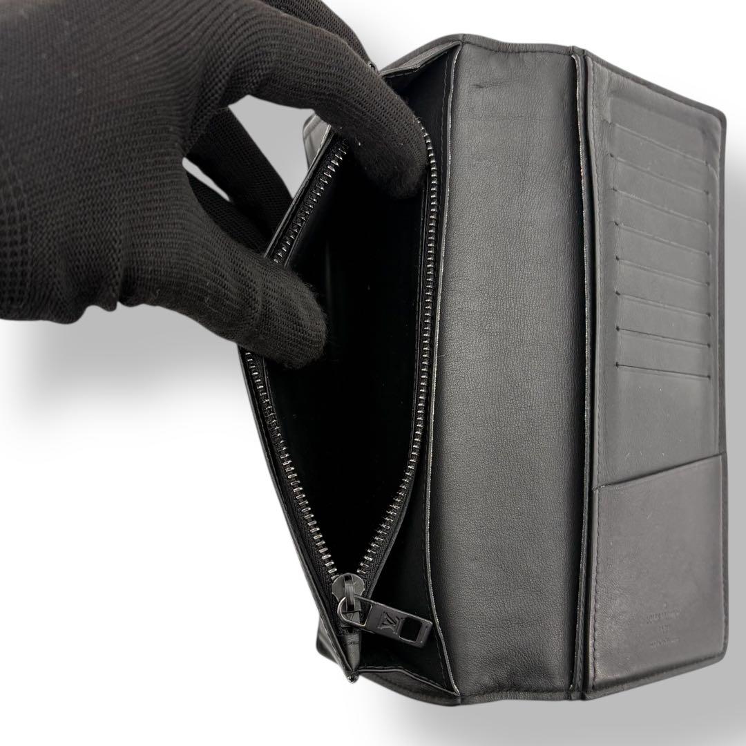 新型　ルイヴィトン アエログラム ポルトフォイユ ブラザ NM　ブラック　黒