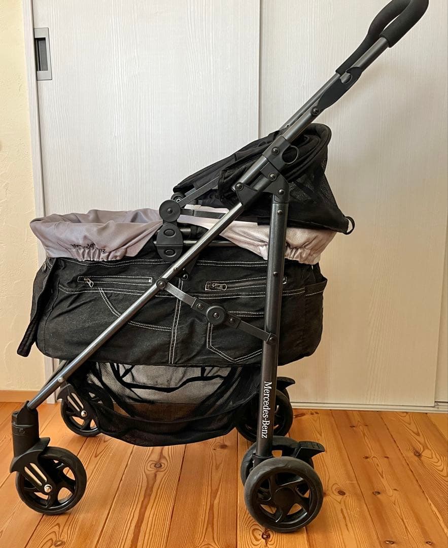 MercedesBenz メルセデスベンツデニム風ペットカート グレー/ブラック