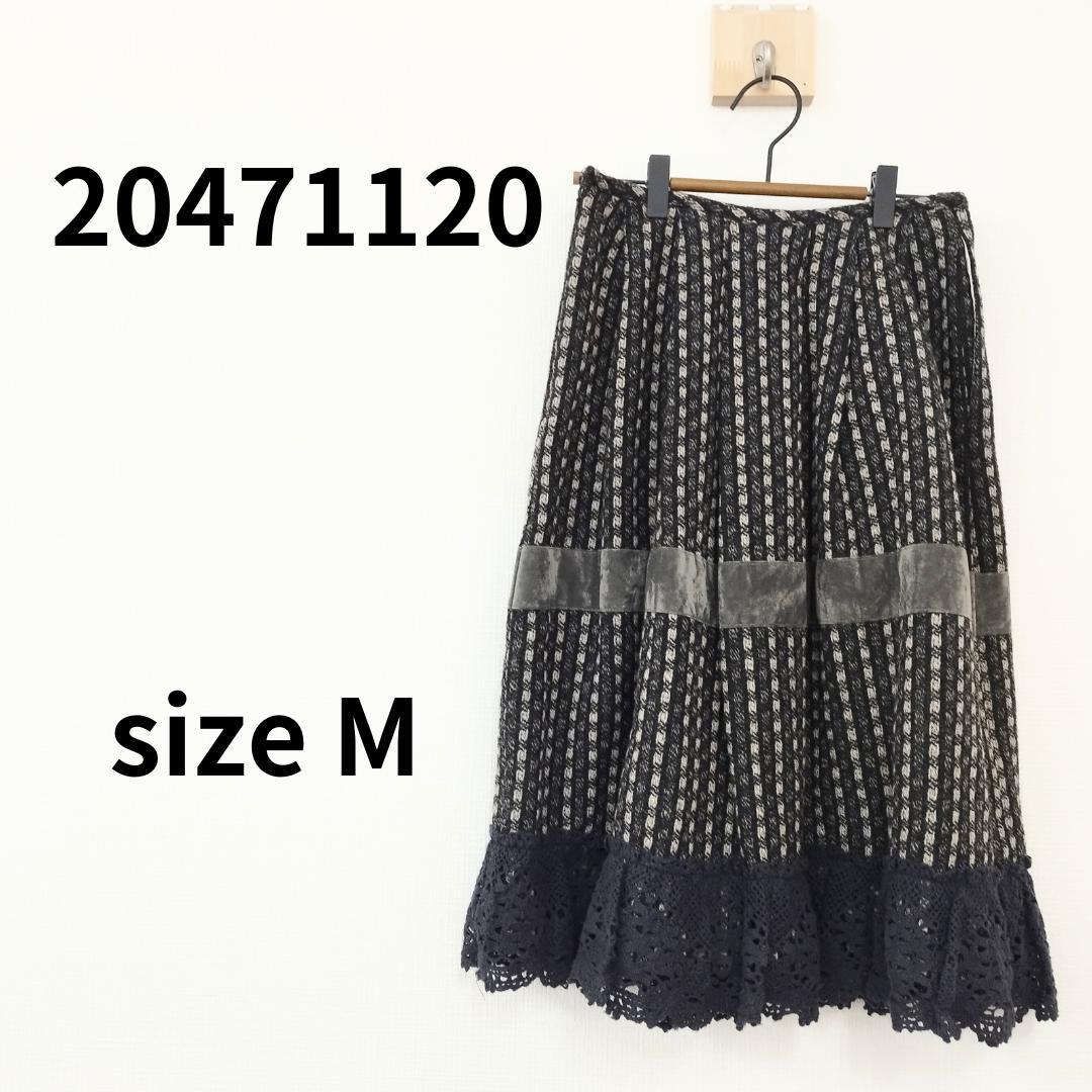 20471120　スカート チェック　レース　Mサイズ　448