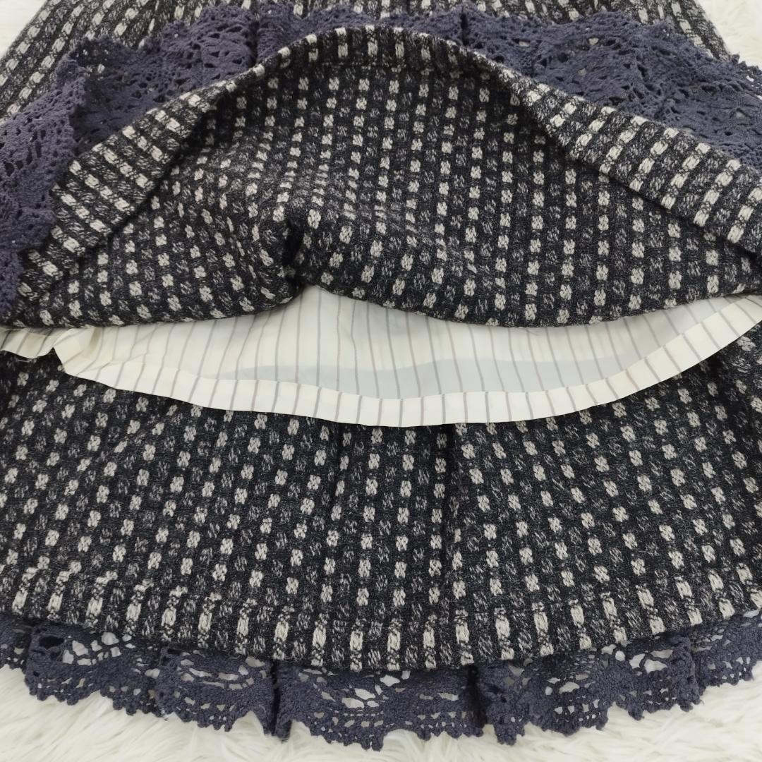 20471120　スカート チェック　レース　Mサイズ　448