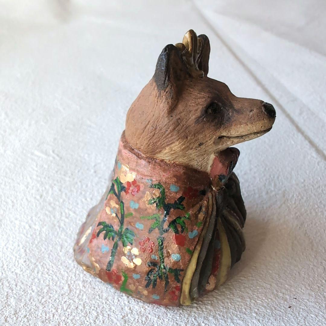 狐の雛人形3 陶器製　伝統的スタイル