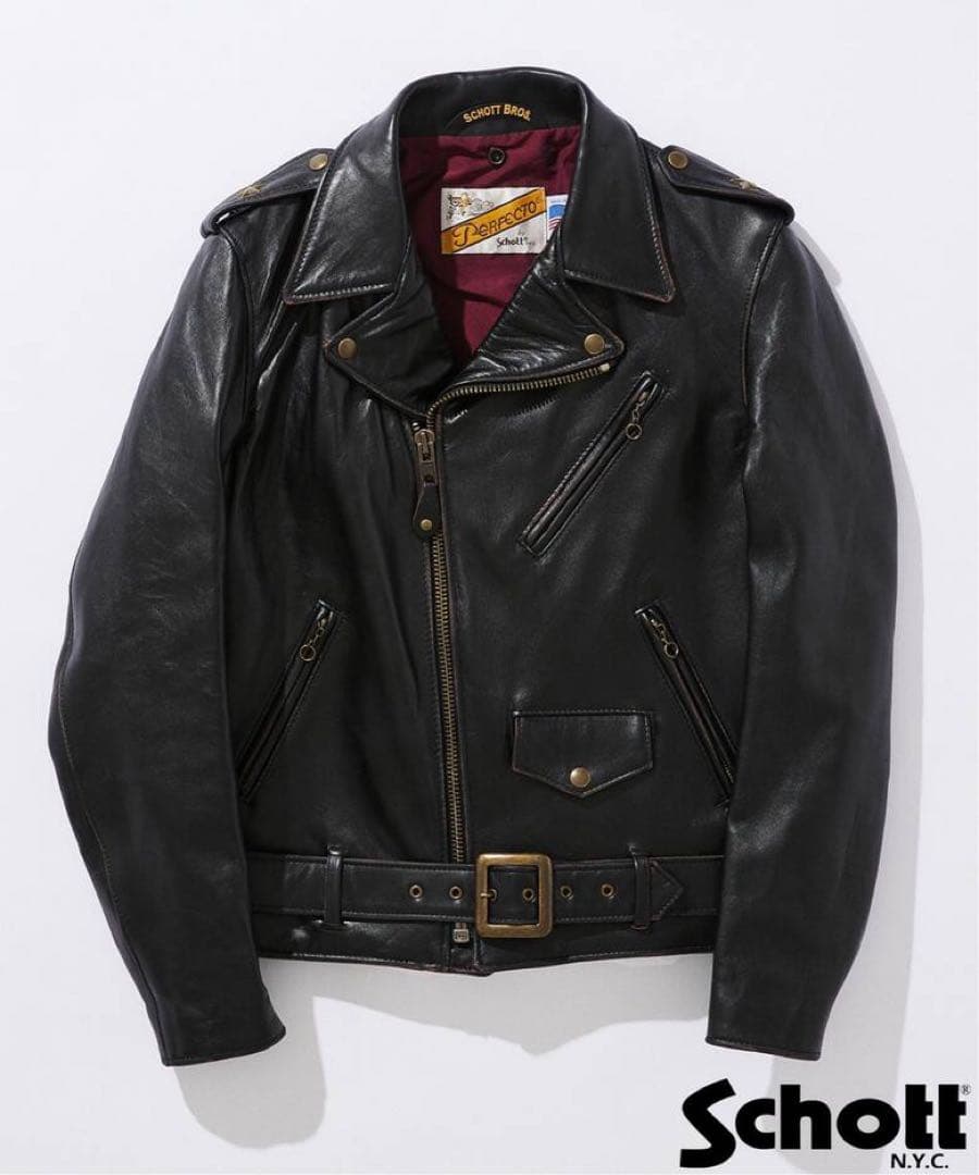 Schott JOURNAL STANDARD別注レザーライダースジャケット