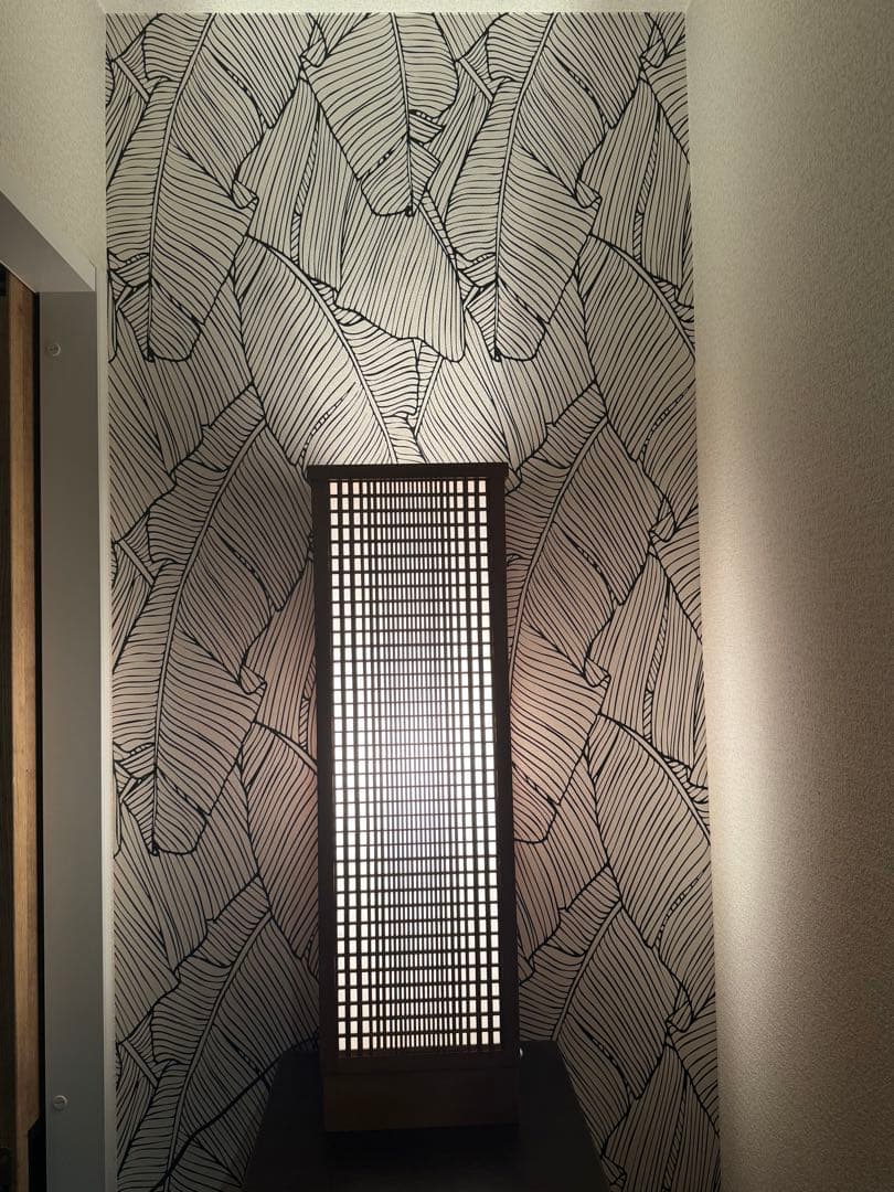 南部細目組紋様組子細工　行燈フロアライト