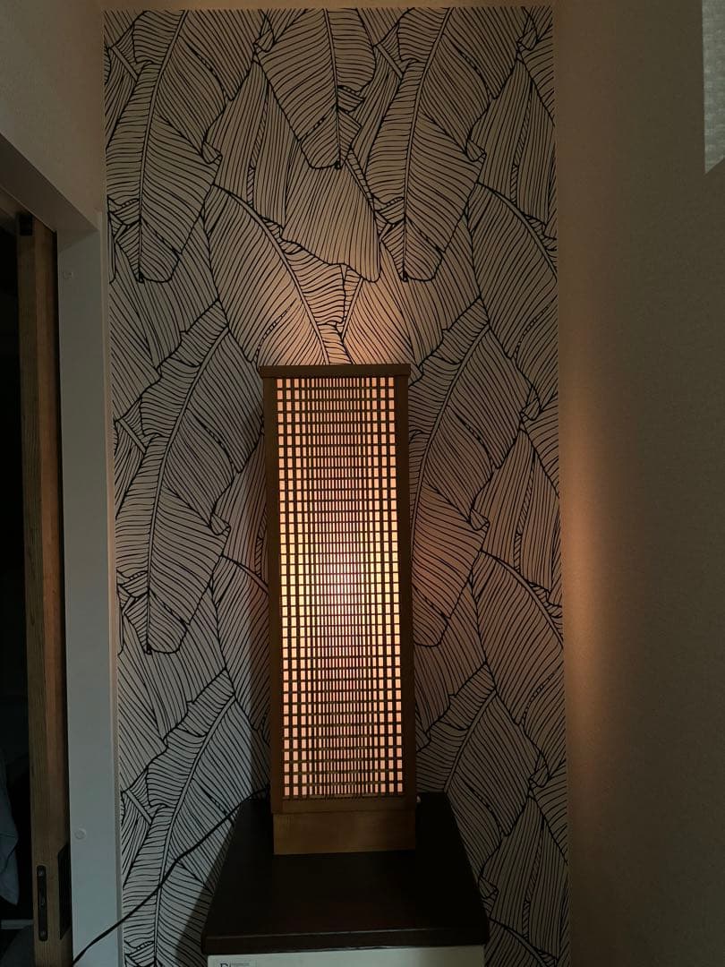 南部細目組紋様組子細工　行燈フロアライト