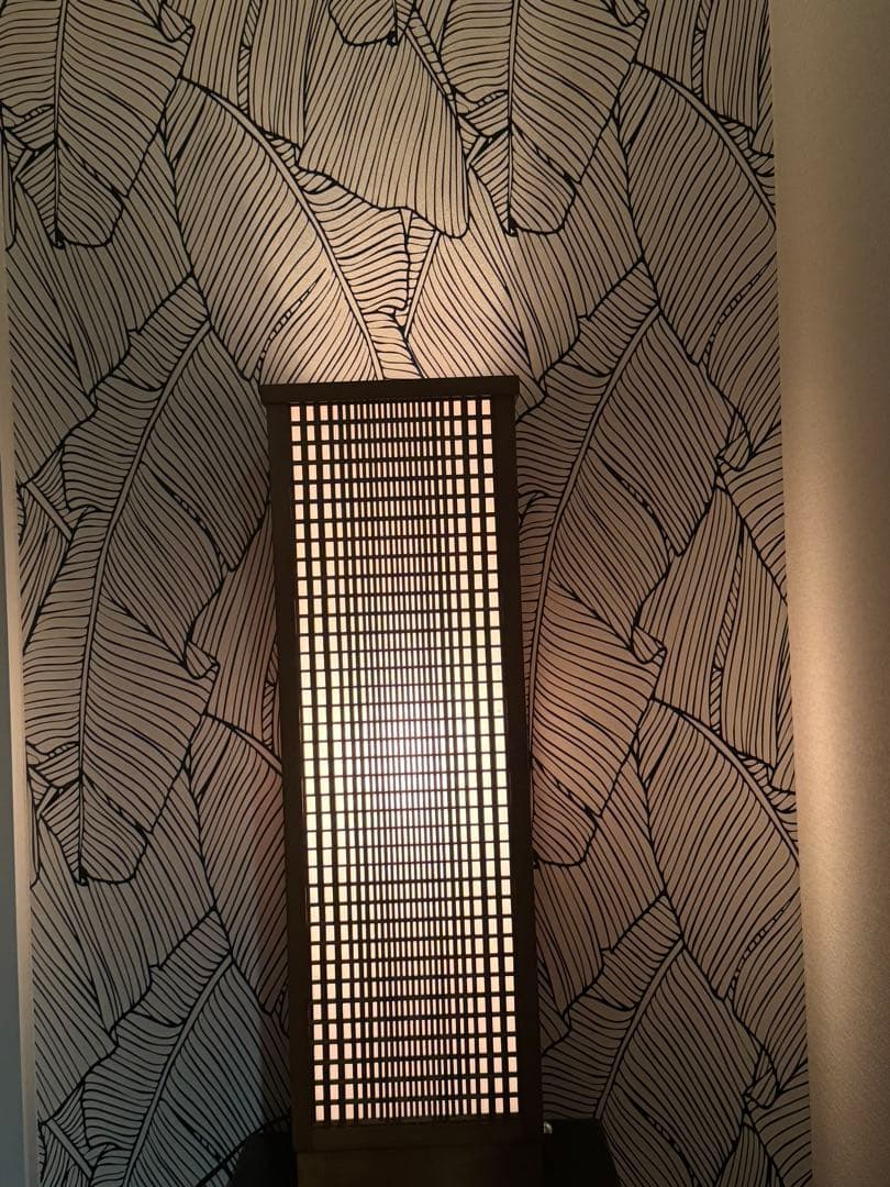 南部細目組紋様組子細工　行燈フロアライト