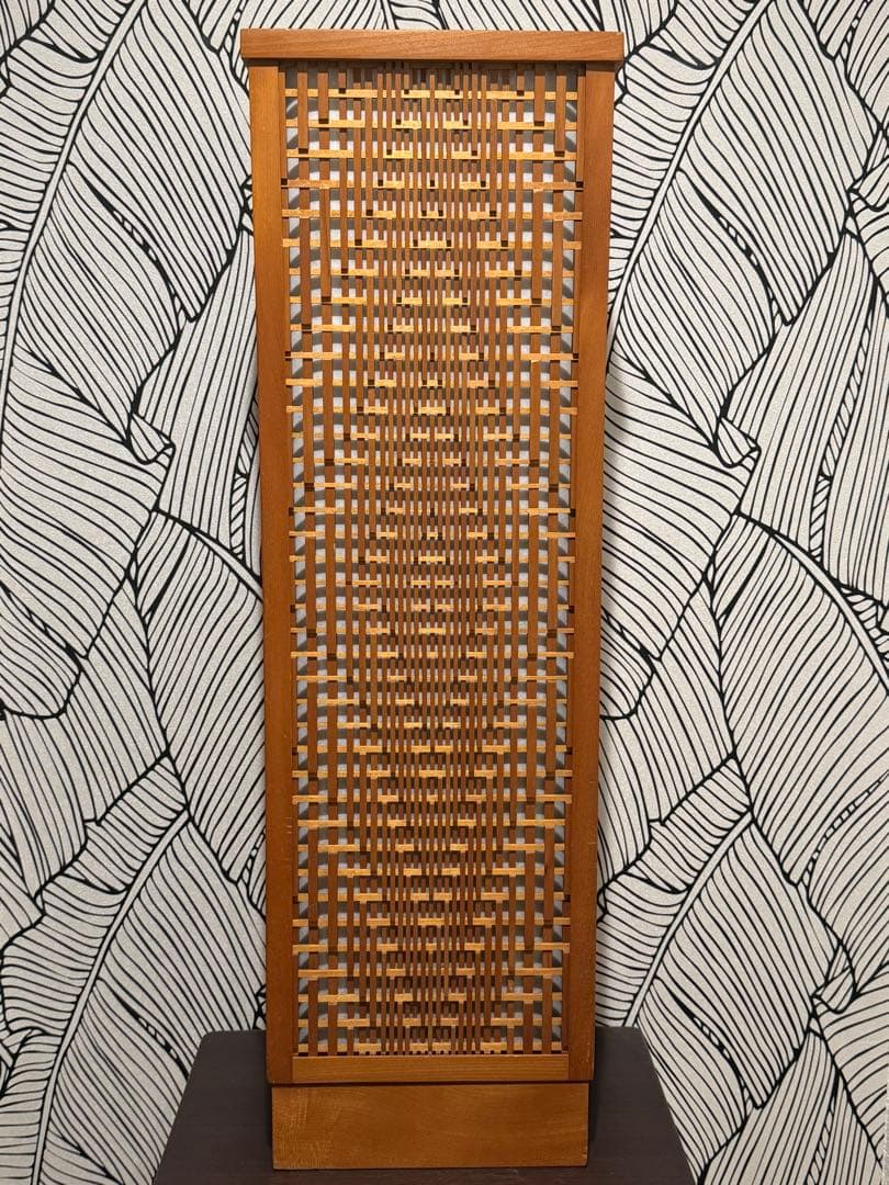 南部細目組紋様組子細工　行燈フロアライト