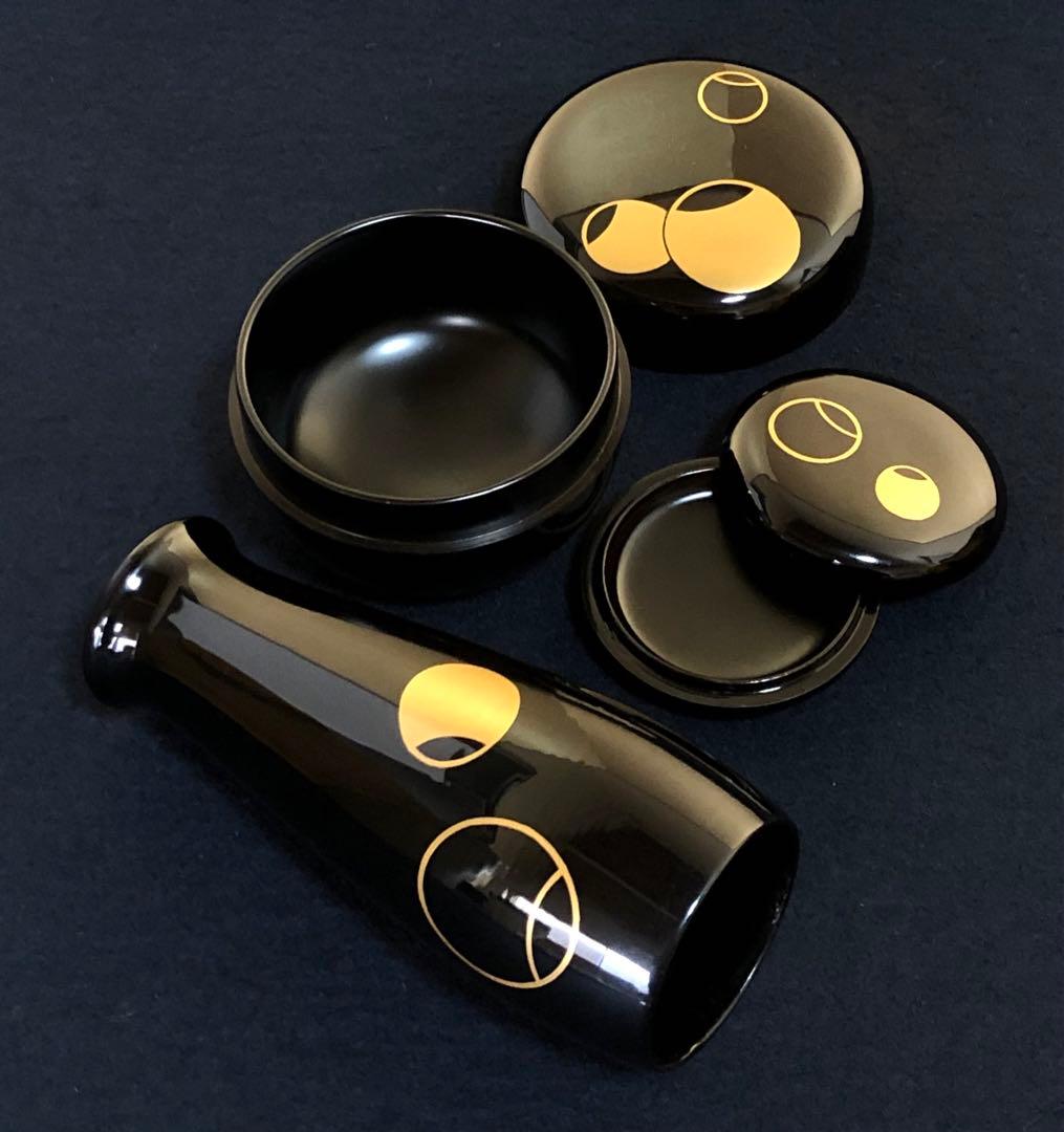 割引❗️《R》輪島塗 壷々蒔絵 茶箱 茶平一斎 お茶道具6点付 260203く4