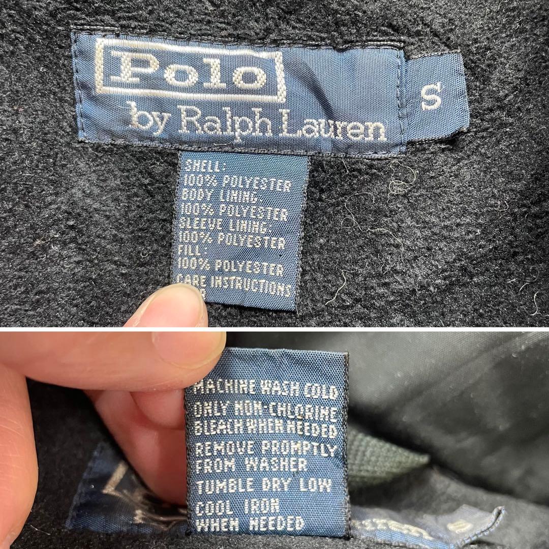 希少✨90s ポロラルフローレン スイングトップ 裏ボア ポニー刺繍 黒 M相当