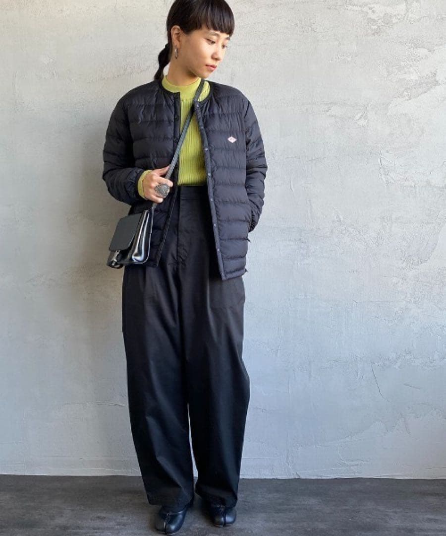 ダントン ナイロンタフタ ノーカラーインナーダウンジャケット