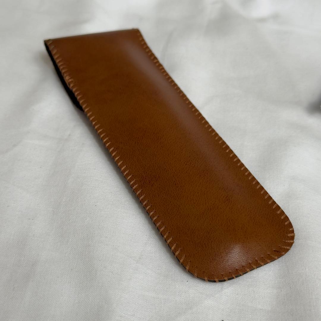 レザーケース・インク付き プラチナ Ptペン先 万年筆 シルバー silver